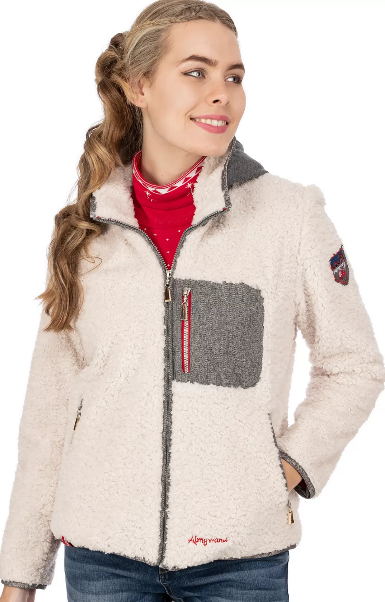 Almgwand Jacke Larlkogel Offwhite Grau*Damen Oberteile