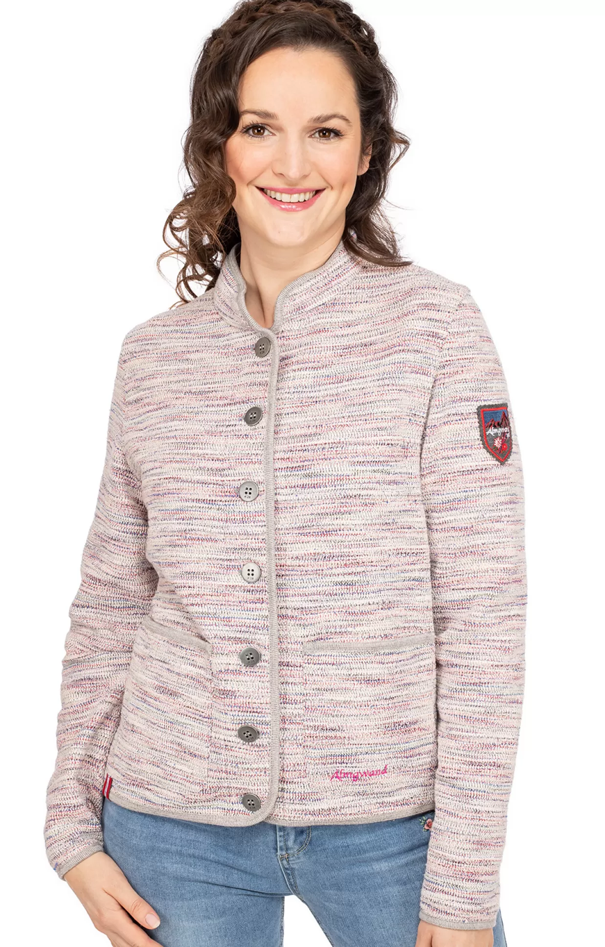 Almgwand Strickjacke Malmooskopf Offwhite Rose*Damen Oberteile