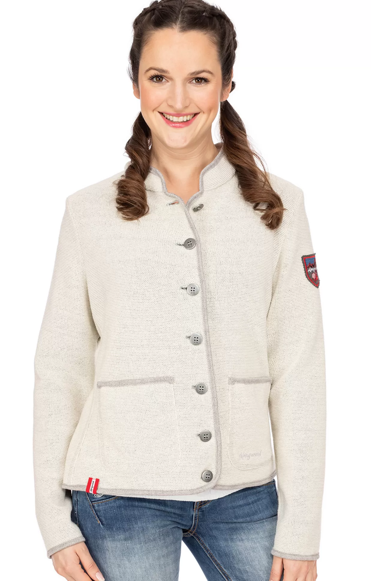 Almgwand Strickjacke Stanskogel Offwhite*Damen Oberteile