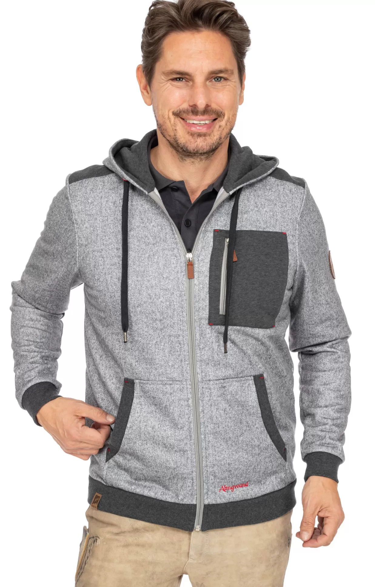 Almgwand Sweatjacke Silvrettahorn Anthrazit Shadow*Herren Jacken & Westen