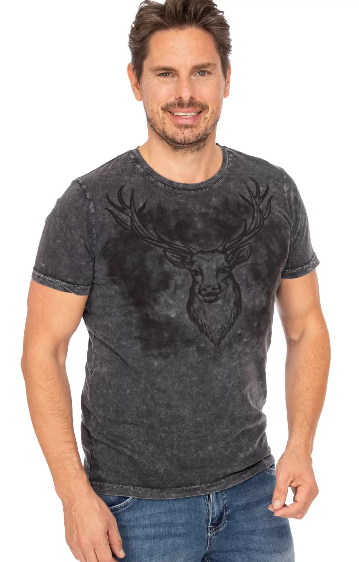 Almsach T-Shirt 2511 Co Schwarz*Herren Shirts