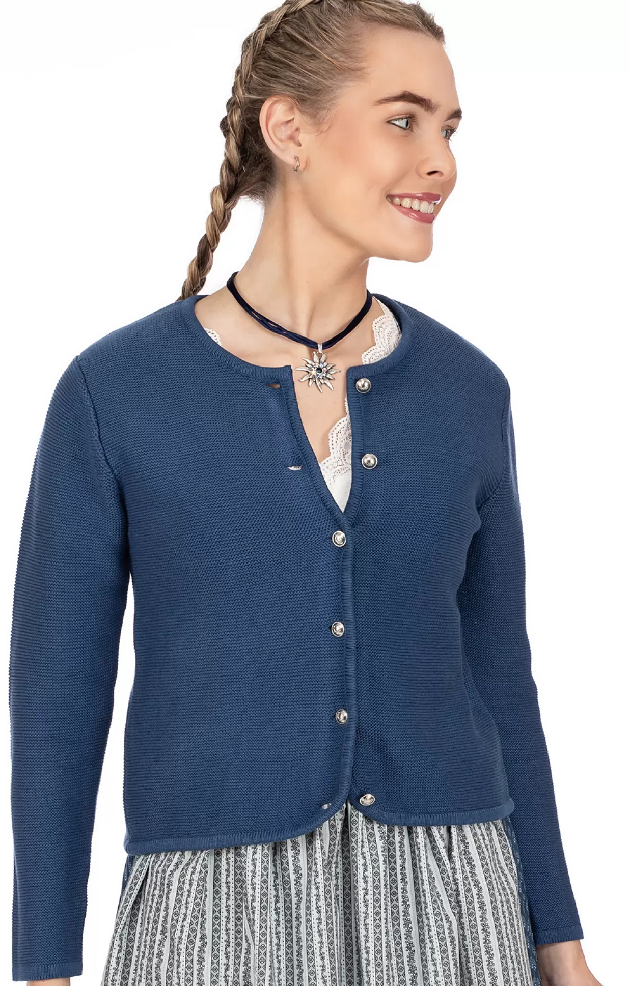 AlpSpur Strickjacke Lina Bio Blue*Damen Oberteile