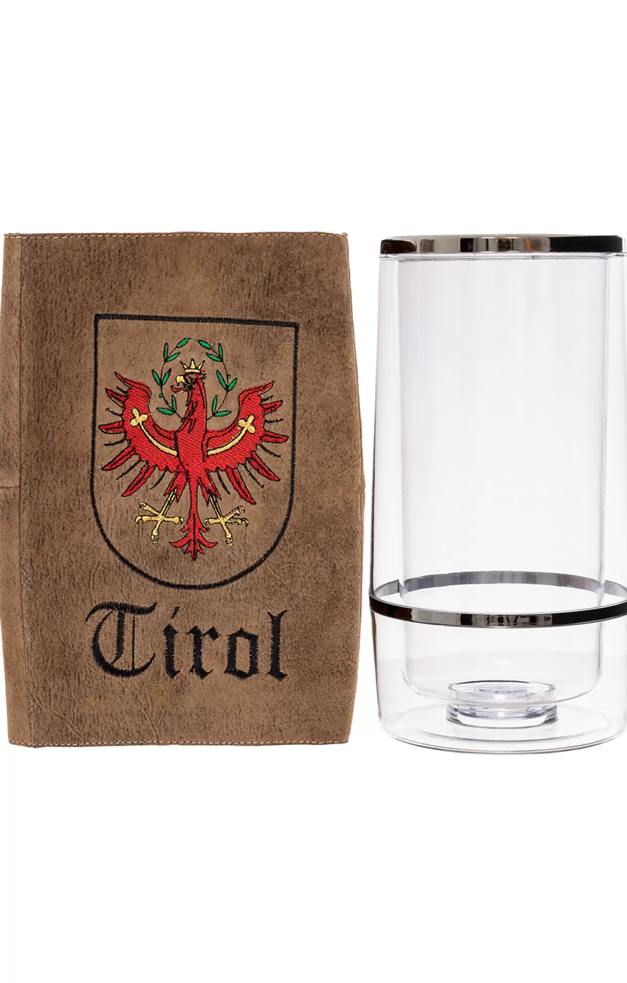 Bergheimer Weinkuhler Mit Leder Tirol Braun*Damen Geschenkartikel