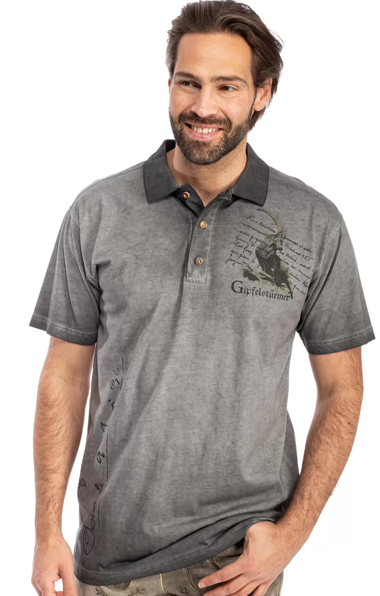 Gipfelstürmer Gipfelsturmer Poloshirt Weitenau Anthrazit*Herren Shirts