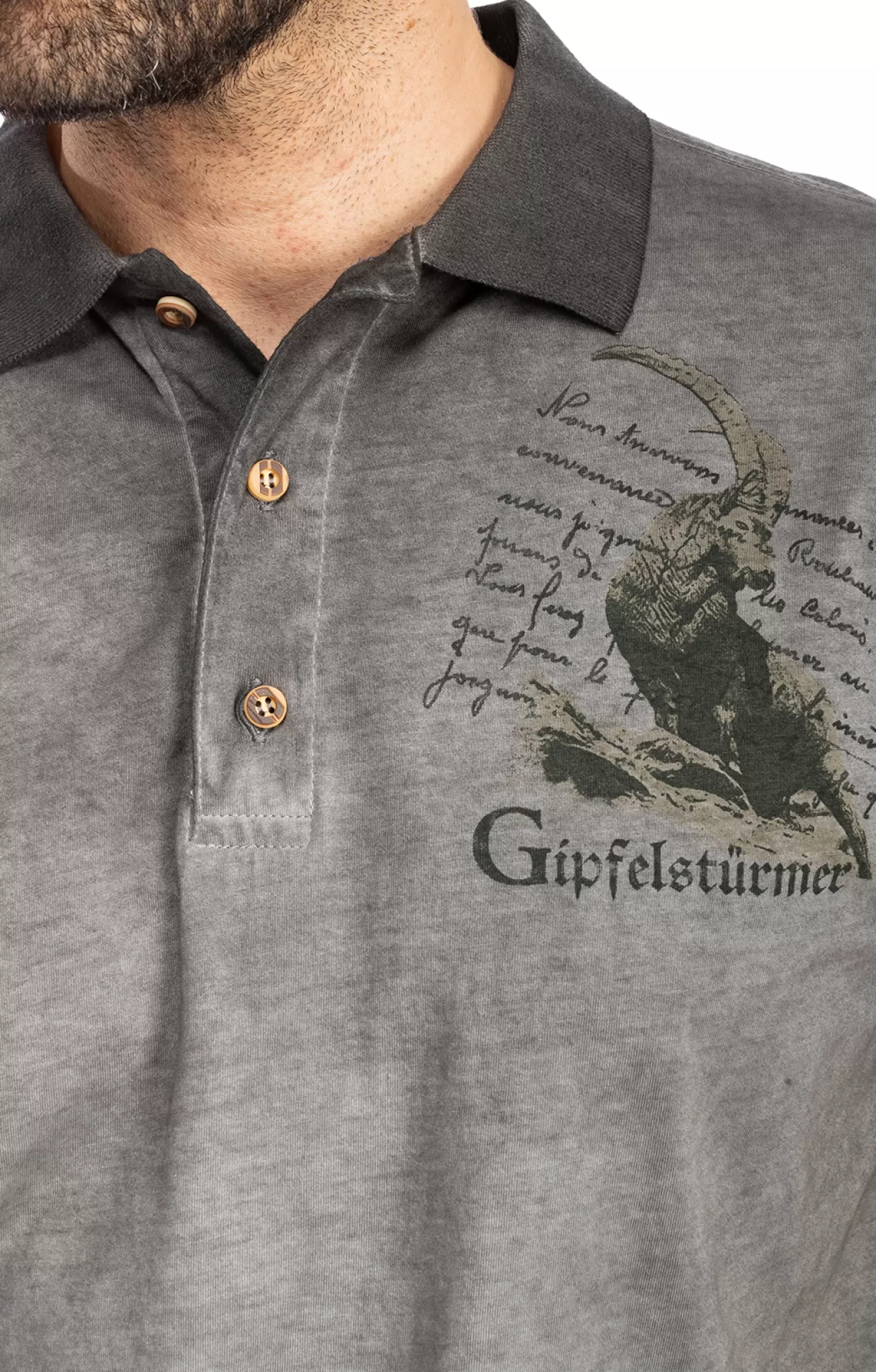 Gipfelstürmer Gipfelsturmer Poloshirt Weitenau Anthrazit*Herren Shirts