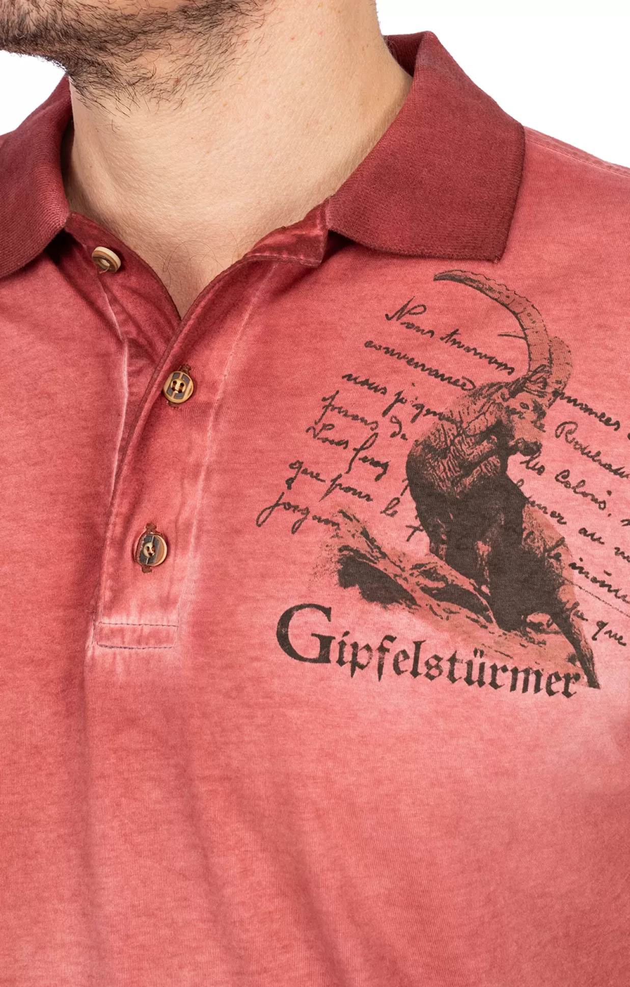 Gipfelstürmer Gipfelsturmer Poloshirt Weitenau Weinrot*Herren Shirts