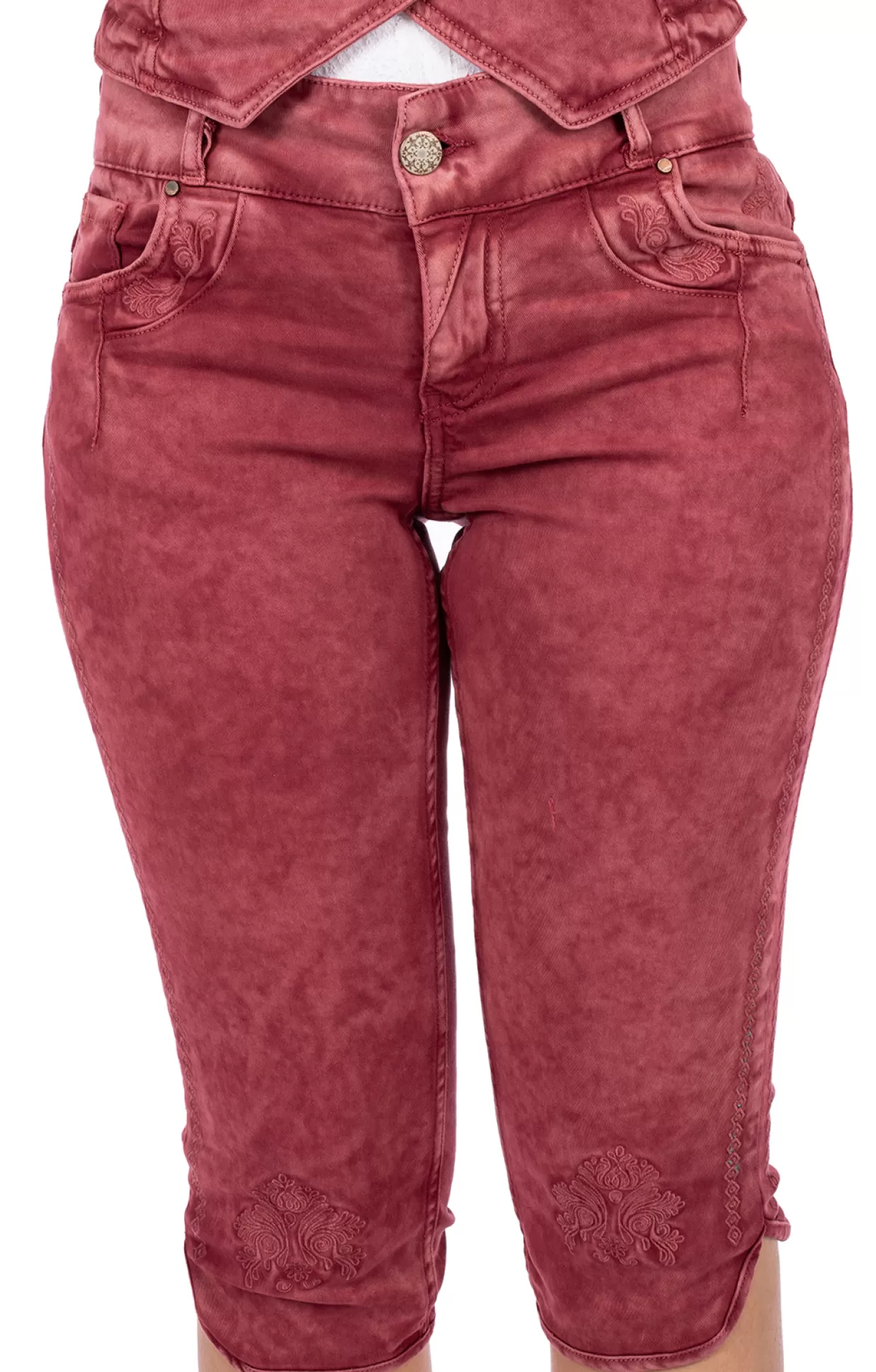 Hangowear Jeans Kniebund Hendrina Bordeaux*Damen Unterteile