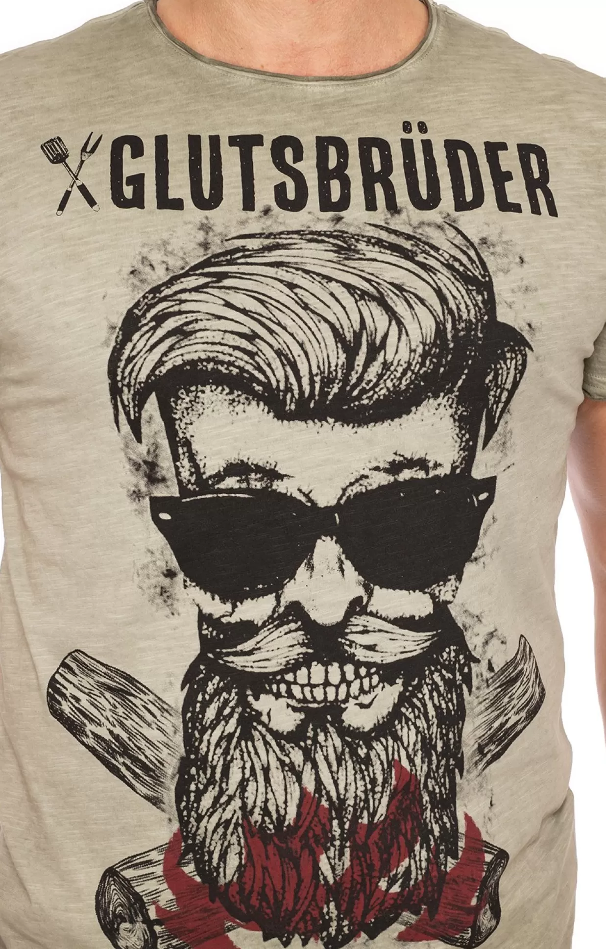 Hangowear T-Shirt Glutsbruder Oliv*Herren Grill-Shirts