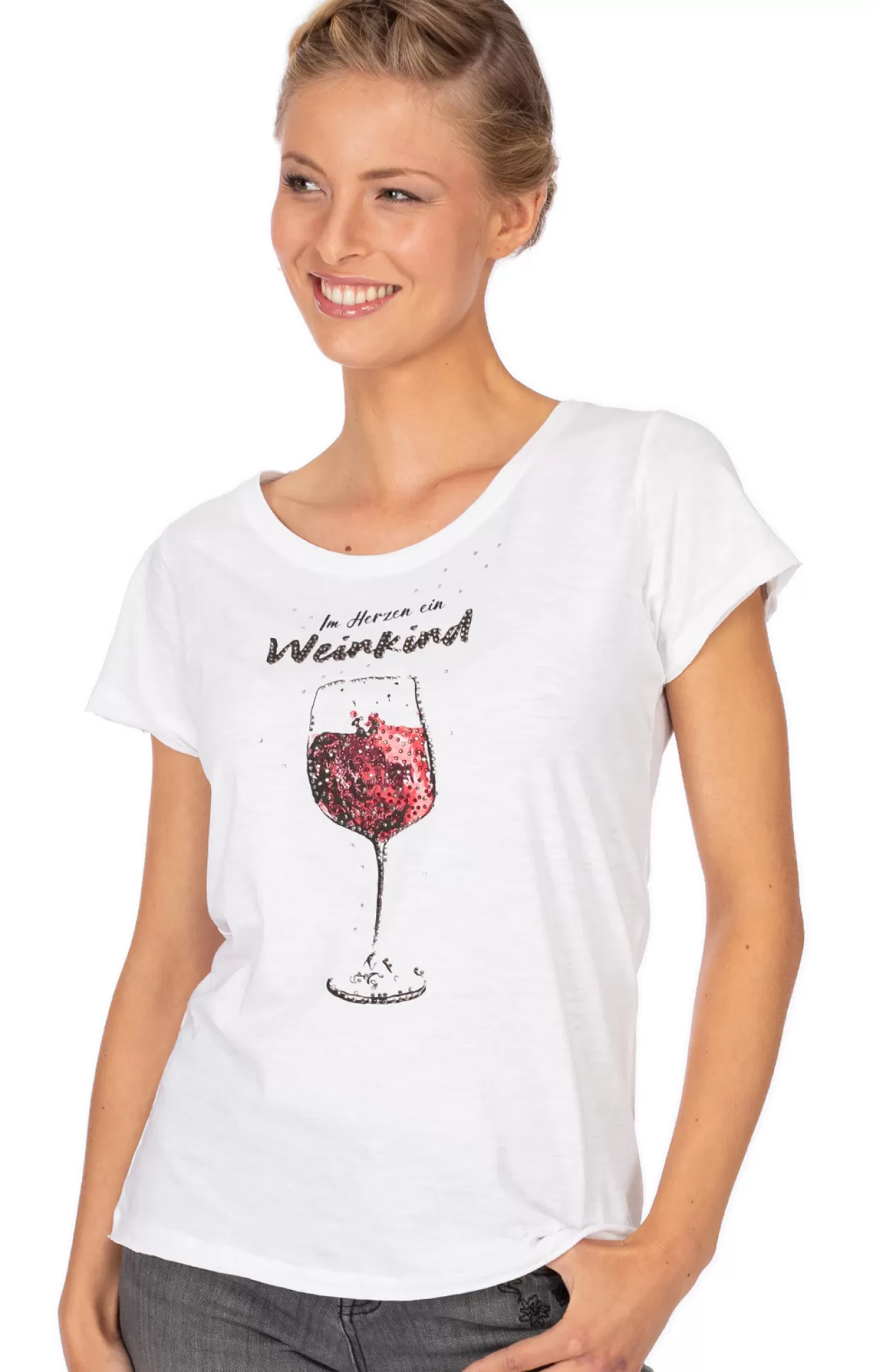 Hangowear T-Shirt Weinkind Weis*Damen Oberteile