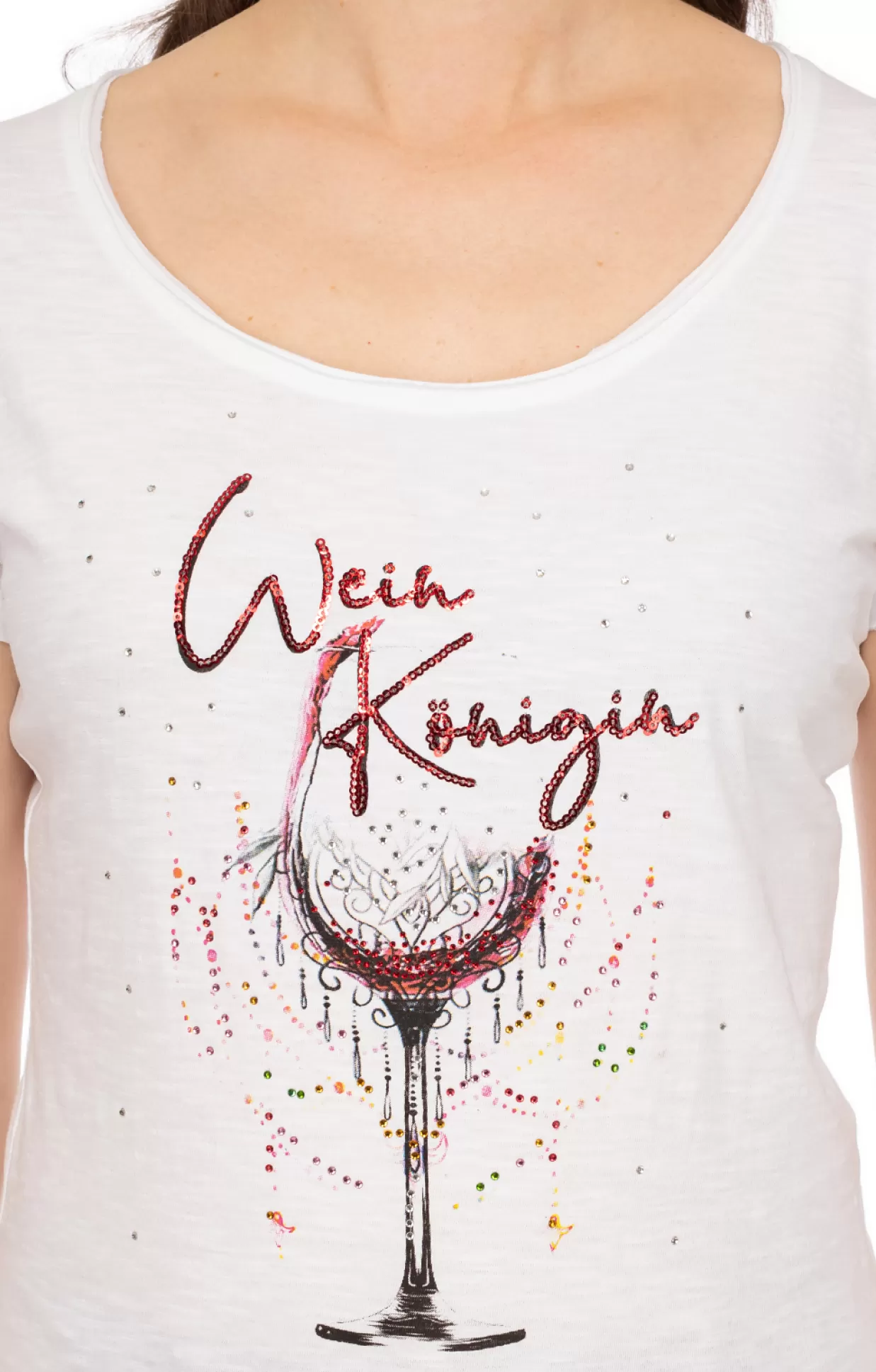 Hangowear T-Shirt Weinkoenigin Weiss*Damen Oberteile