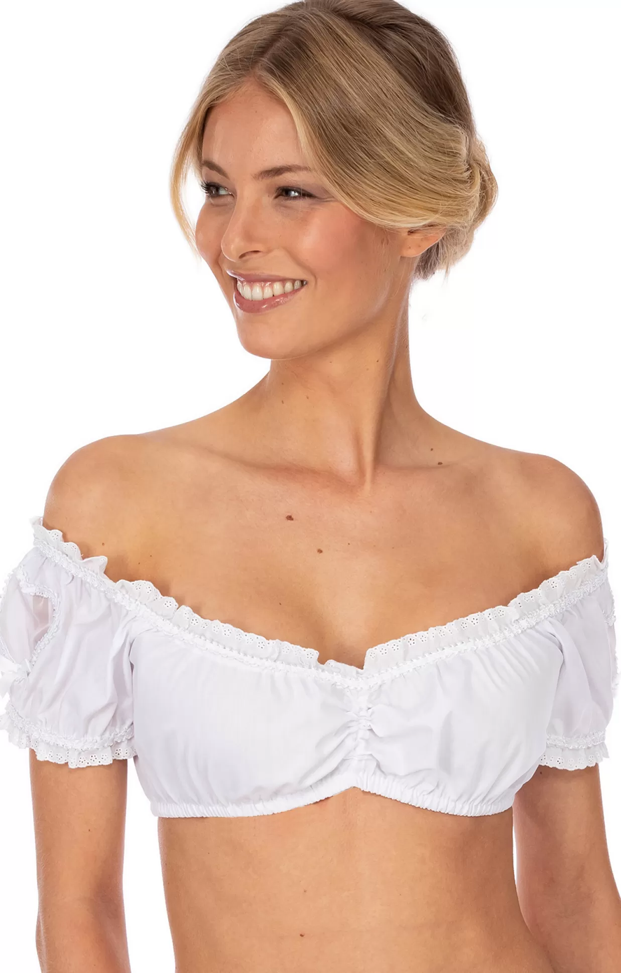 Krüger Dirndl Kruger Dirndl Dirndlbluse Herzenssache Weis*Damen Dirndlblusen