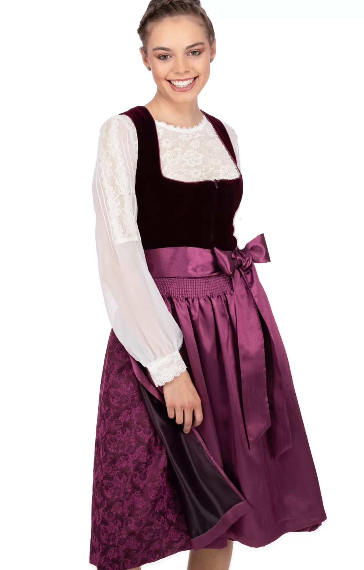 Krüger Dirndl Kruger Dirndl Midi Dirndl 2Tlg. 75Cm Erica Beere*Damen Dirndl