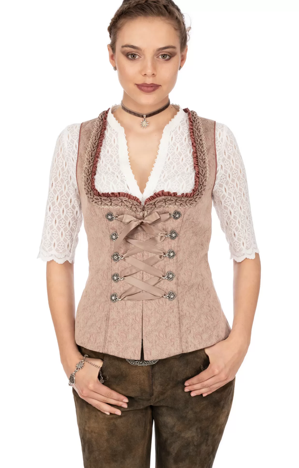 Krüger Dirndl Kruger Dirndl Mieder Marike Rost*Damen Oberteile