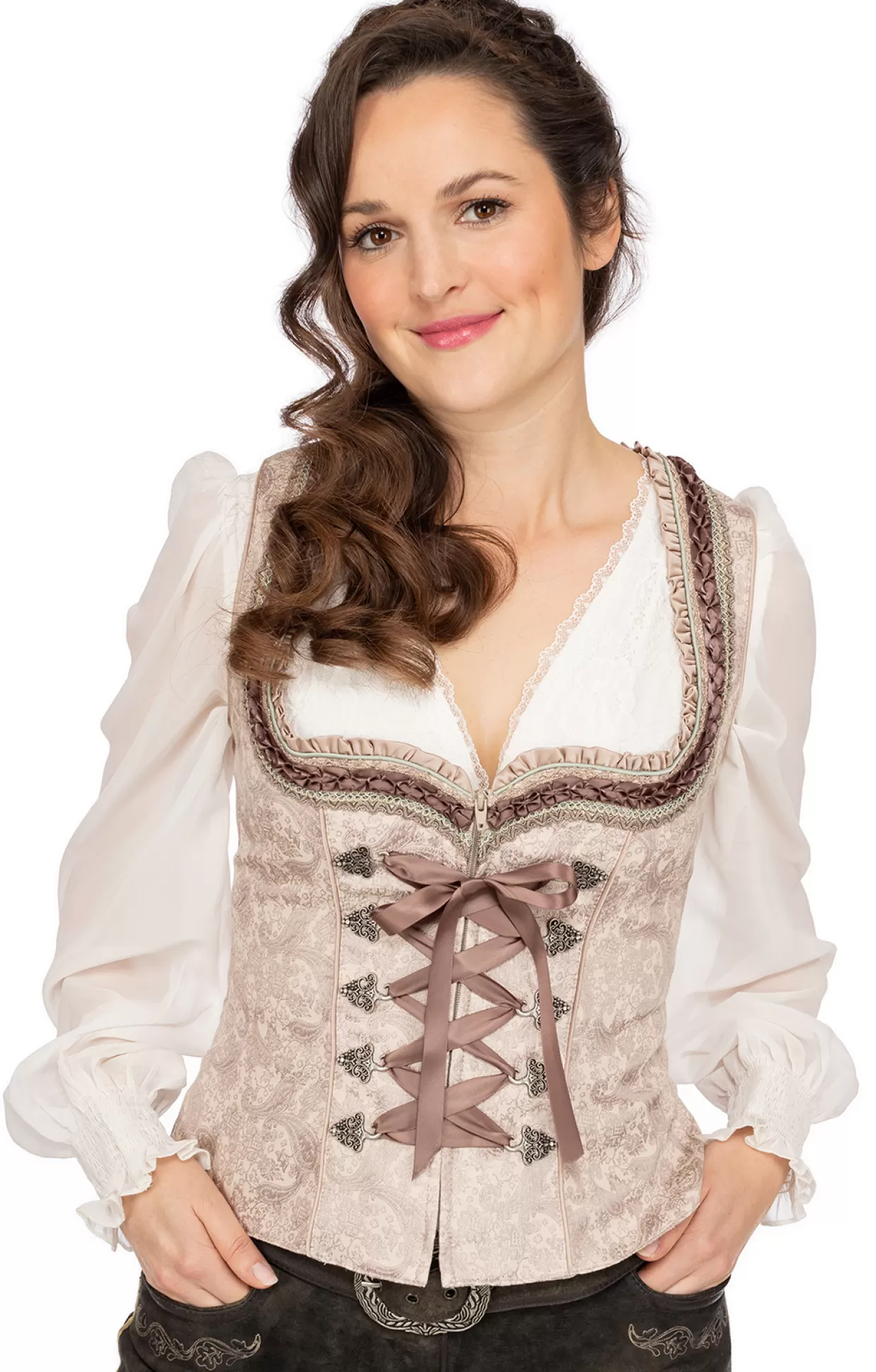 Krüger Dirndl Kruger Dirndl Mieder Melania Beige*Damen Oberteile