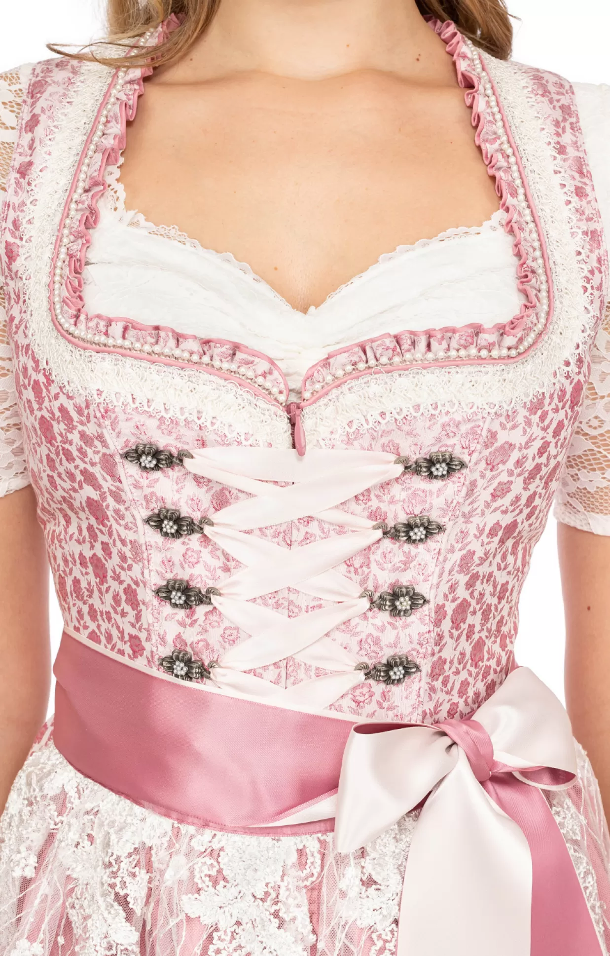 Krüger Dirndl Kruger Dirndl Mini Dirndl 2Tlg. 50Cm 414165-050-33 Rose*Damen Dirndl