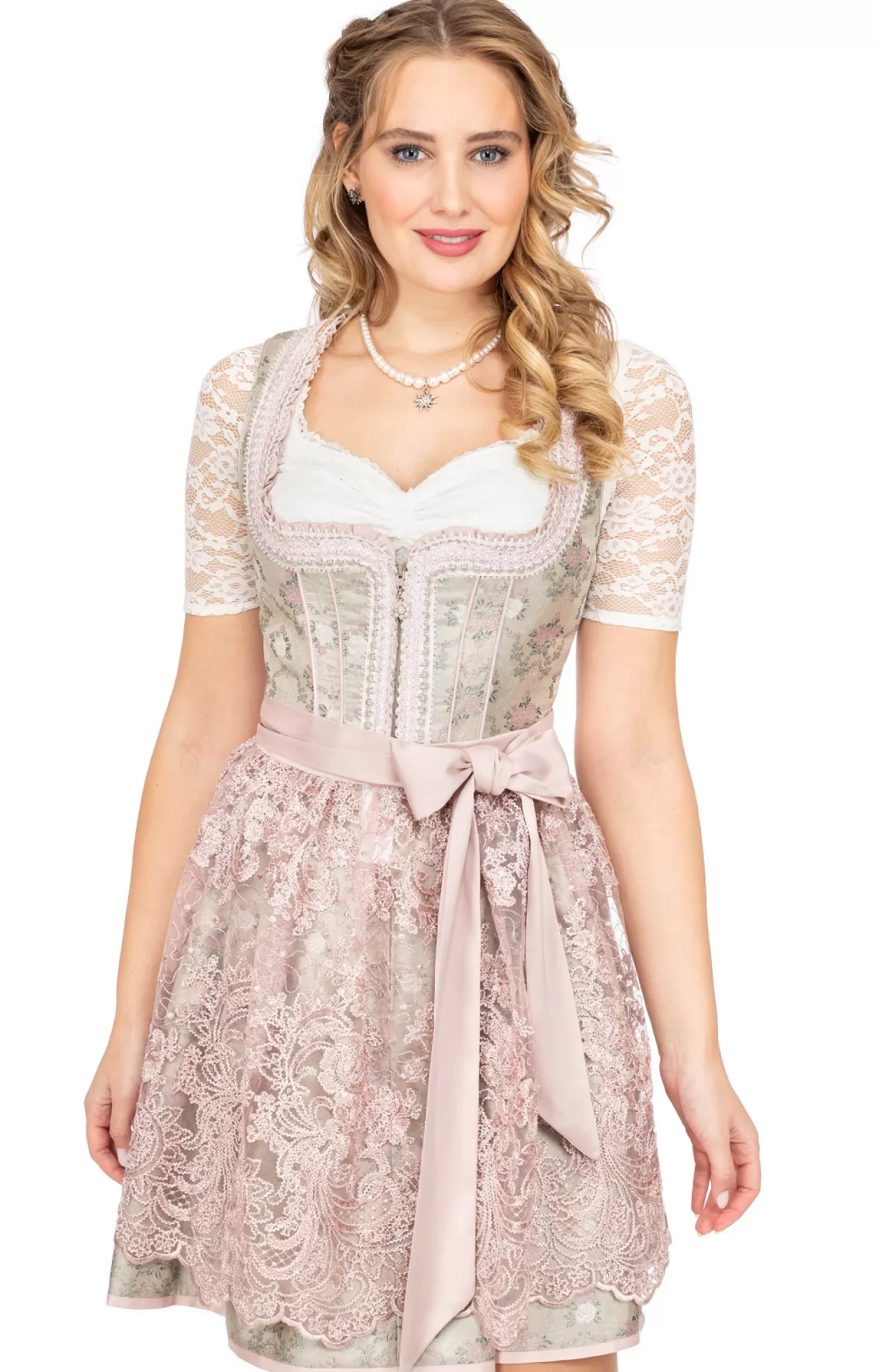 Krüger Dirndl Kruger Dirndl Mini Dirndl 2Tlg. 50Cm 414365-050-51 Hellgrun*Damen Dirndl