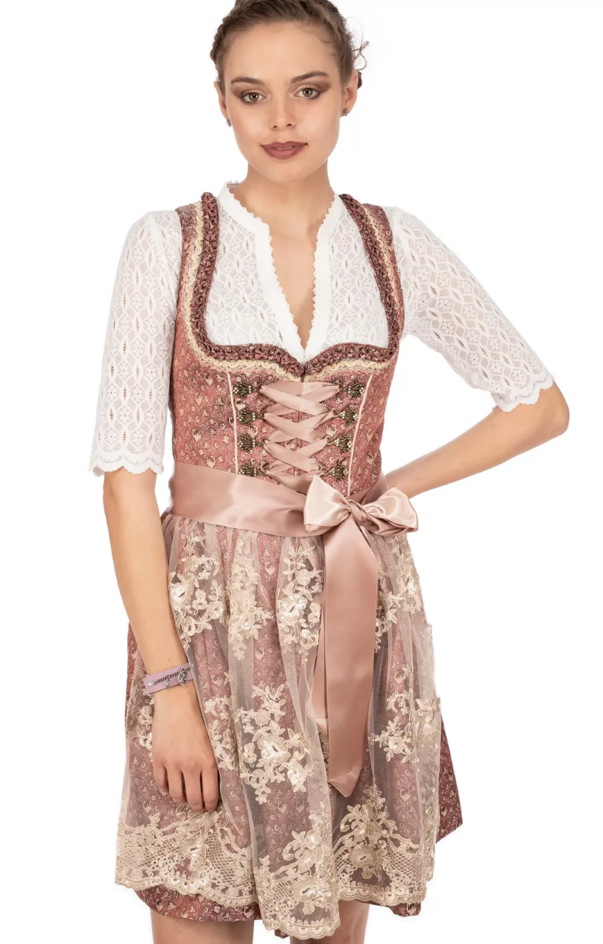 Krüger Dirndl Kruger Dirndl Mini Dirndl 2Tlg. 50Cm Ayla Rost*Damen Dirndl