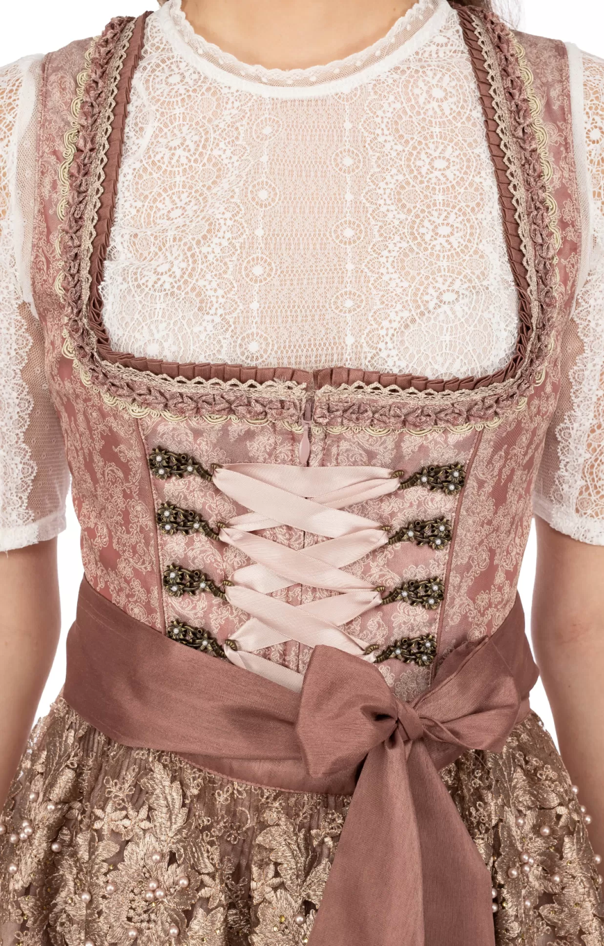 Krüger Dirndl Kruger Dirndl Mini Dirndl 2Tlg. 50Cm Irmi Rose*Damen Dirndl