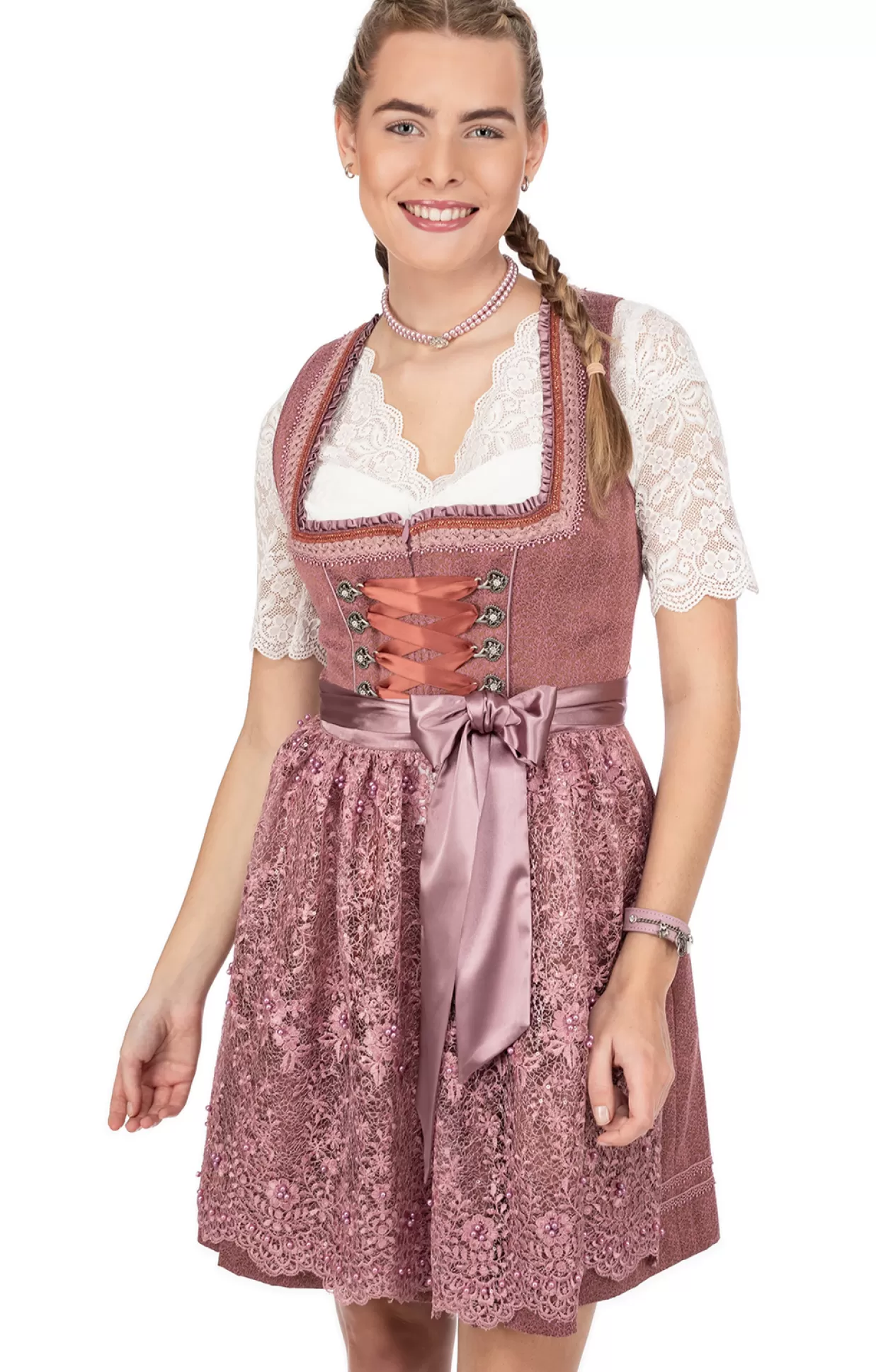 Krüger Dirndl Kruger Dirndl Mini Dirndl 2Tlg. 50Cm Seline Beere*Damen Dirndl