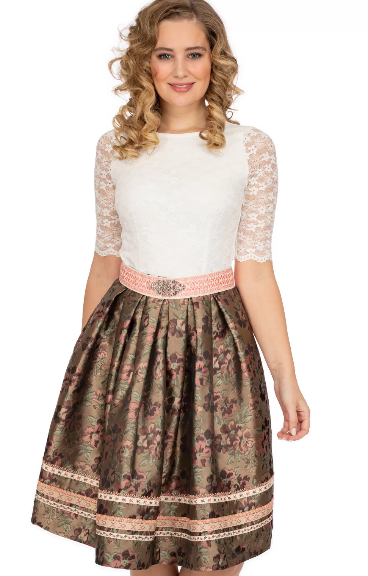 Krüger Dirndl Kruger Dirndl Rock Taline Beige Rose*Damen Unterteile