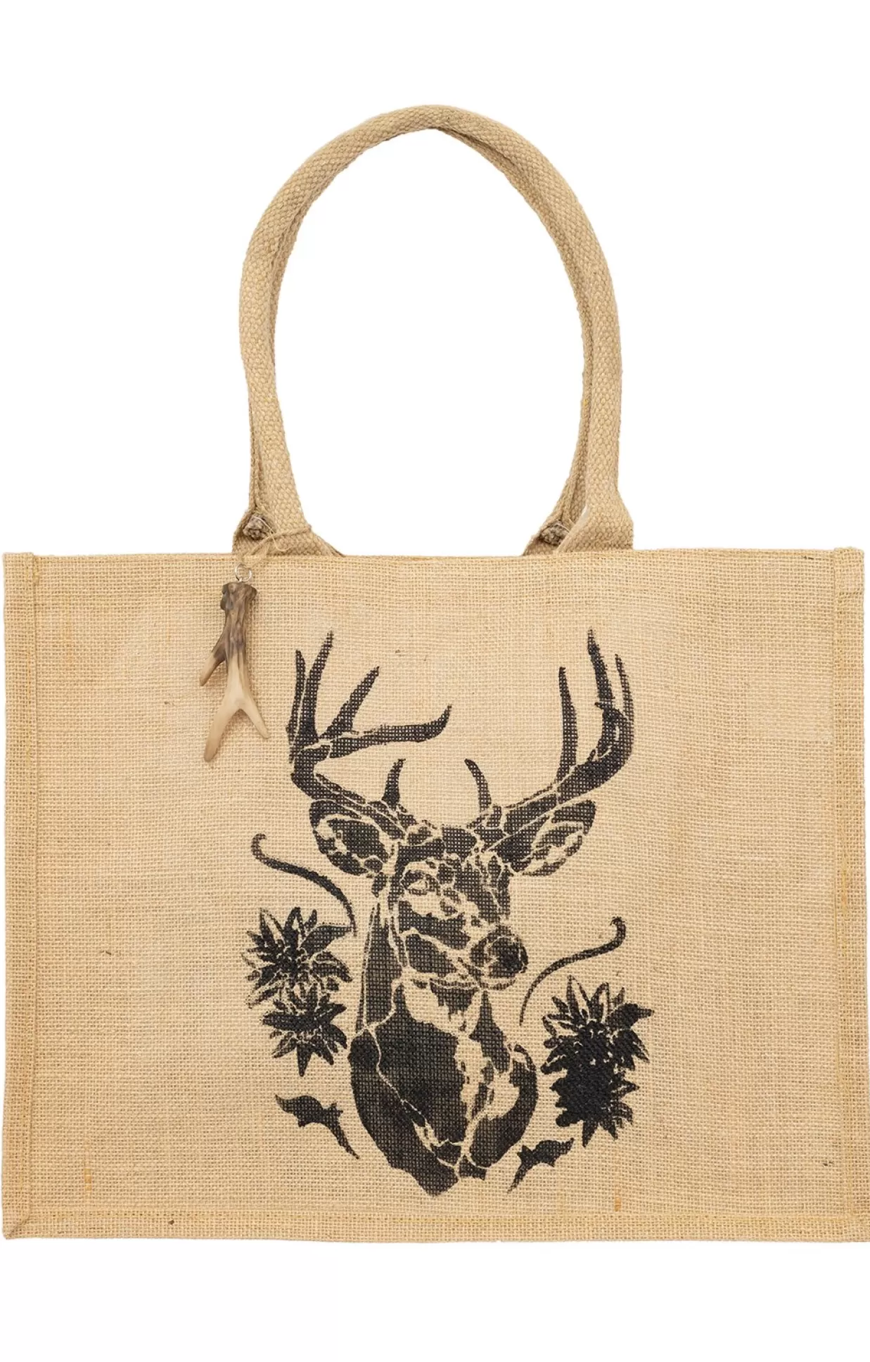 Lady Edelweiss Shoppertasche 40407 Natur Hirsch Gemalt*Accessoires Trachentaschen