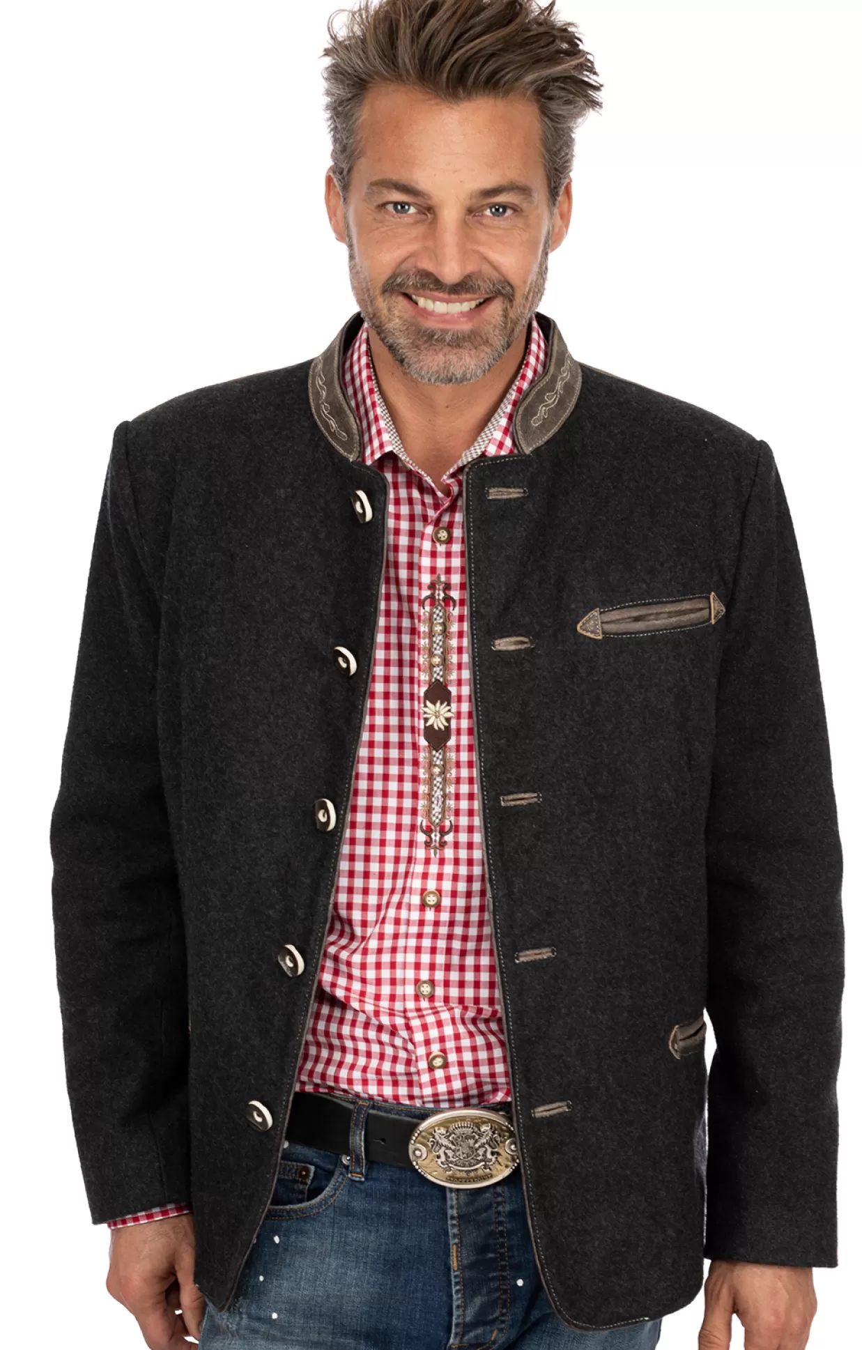 Maddox Jacke Manni Wool Grau*Herren Jacken & Westen