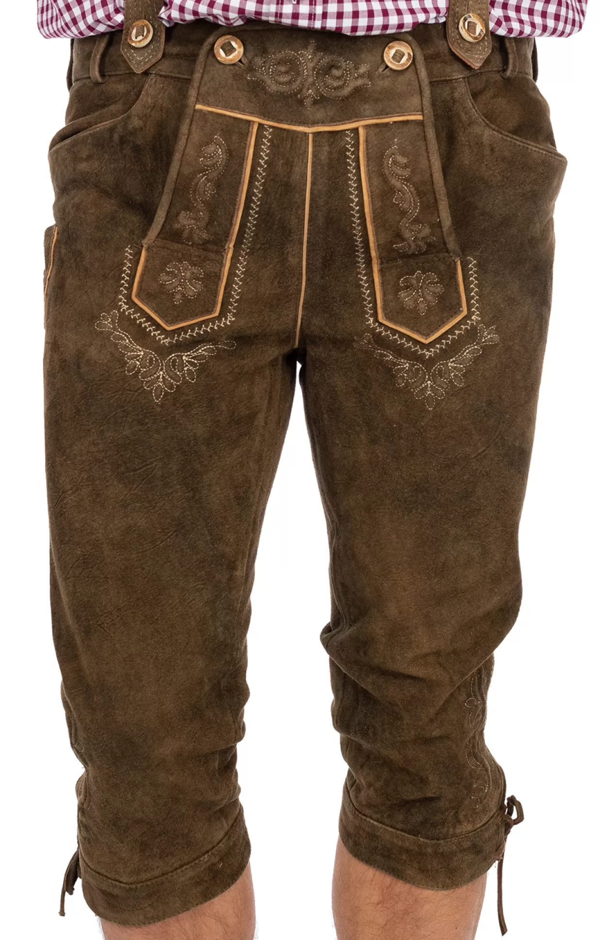 Maddox Lederhose Kniebund Korbinian Wild Walnuss*Herren Lederhosen & Hosen