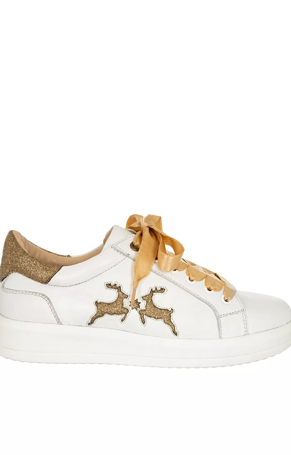 Maddox Schuh Dorle Nappa Weiss Gold*Schuhe Sneaker