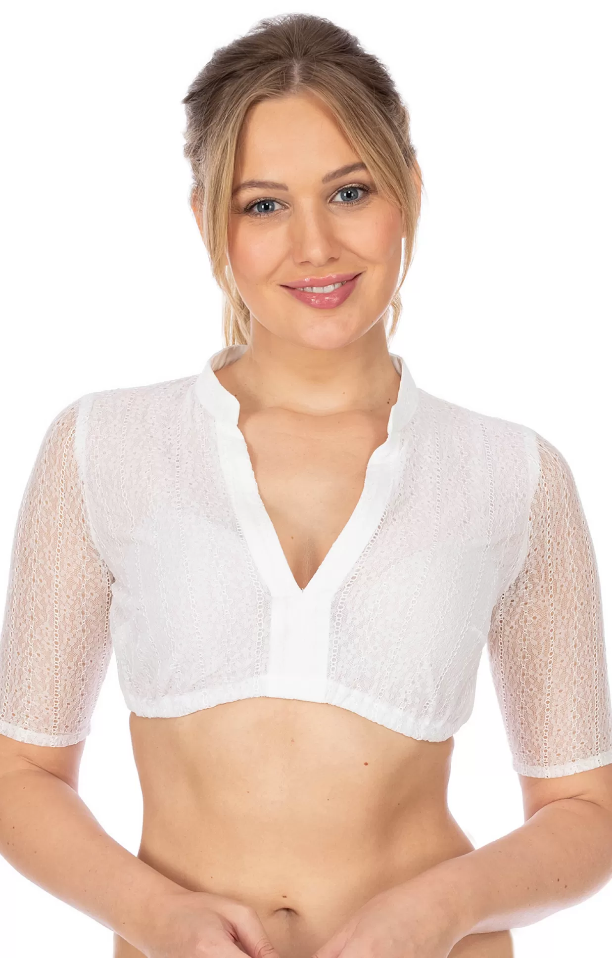 Marjo Dirndlbluse Jasmin-Linda Offwhite*Damen Dirndlblusen