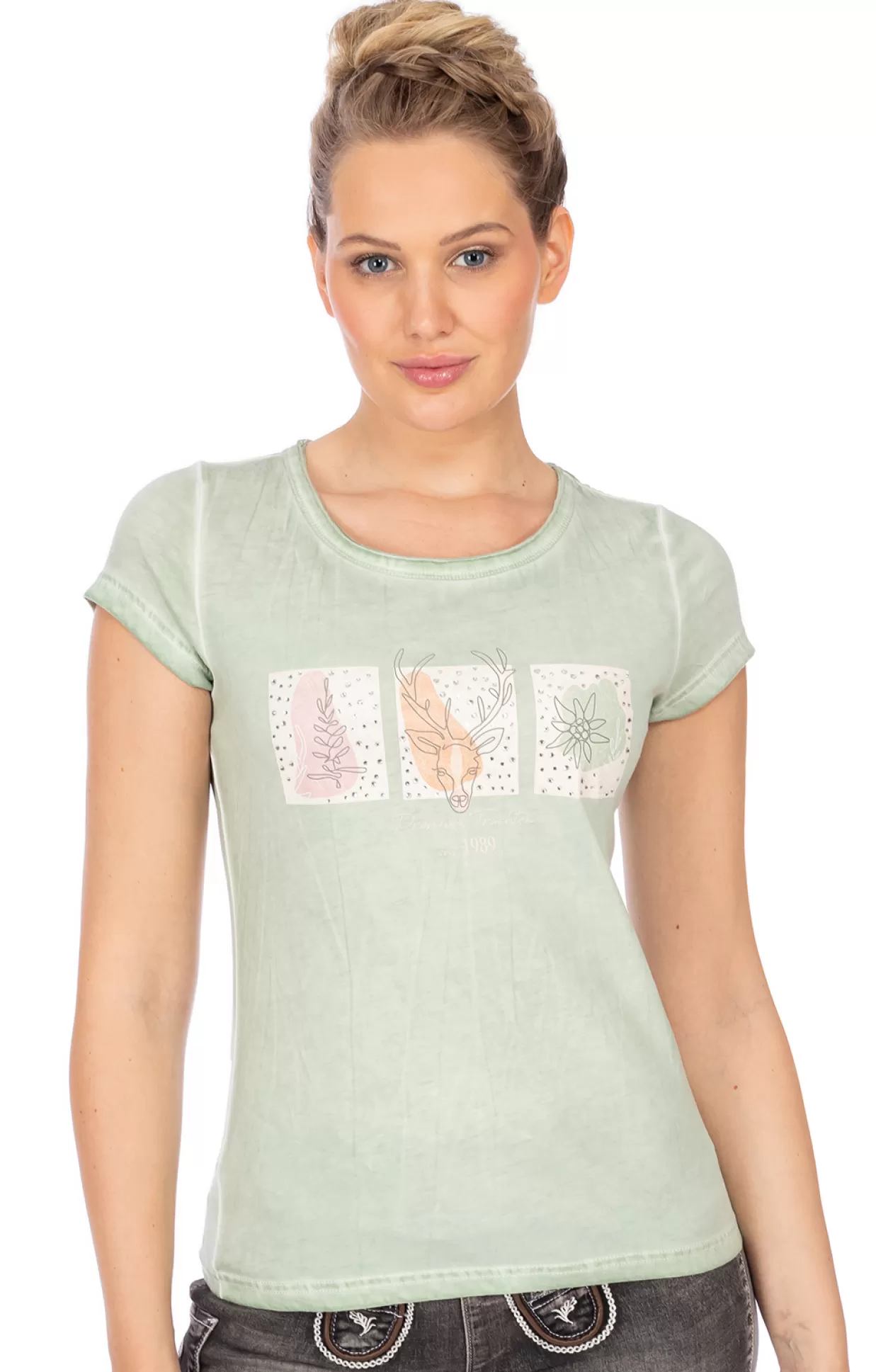 Marjo T-Shirt Gisela Salbeigruen*Damen Oberteile