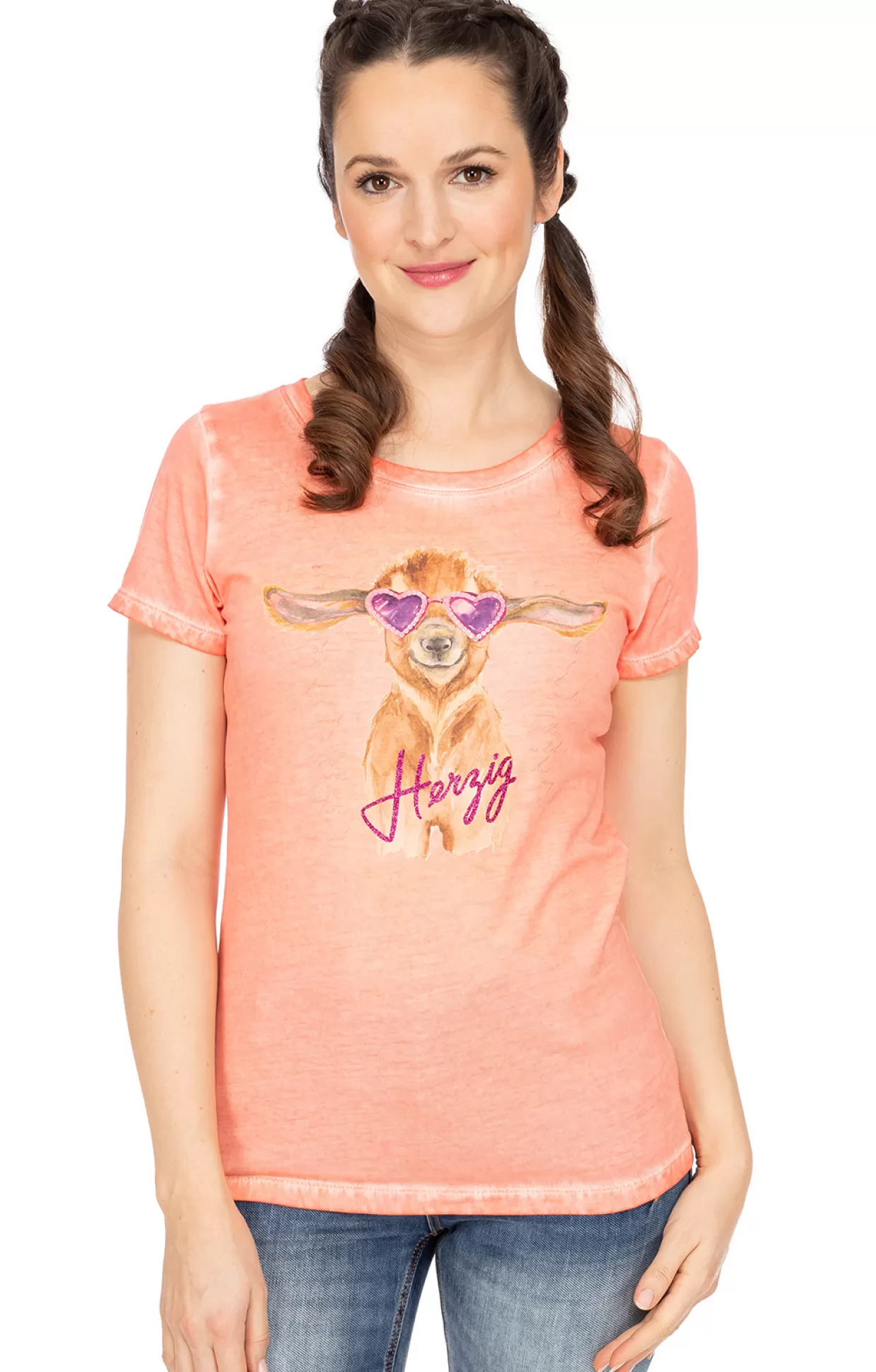 Marjo T-Shirt Una Peach*Damen Oberteile