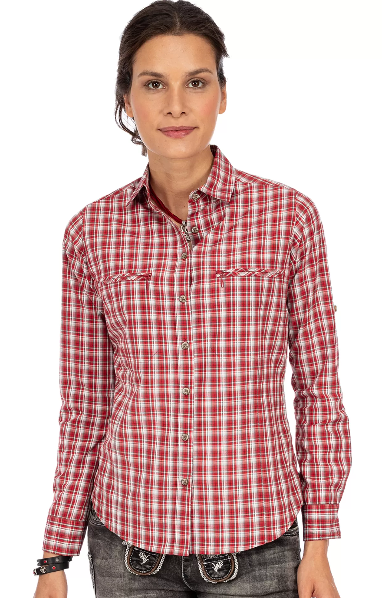 OS-Trachten Bluse Gronenbach Rot*Damen Oberteile