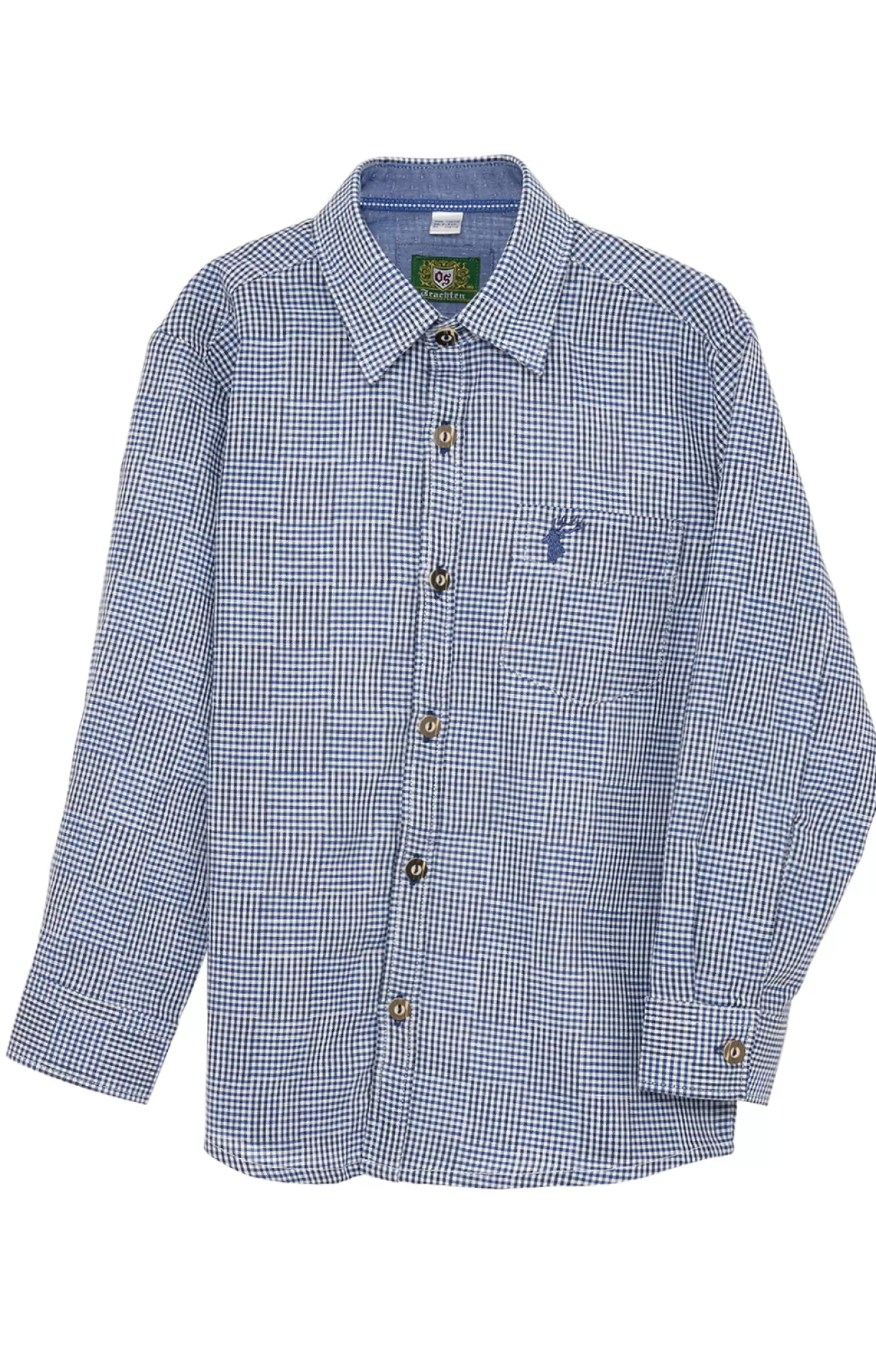 OS-Trachten Hemd 480000-3515-48 Dunkelblau*Kinder Kinderhemden | Shirts