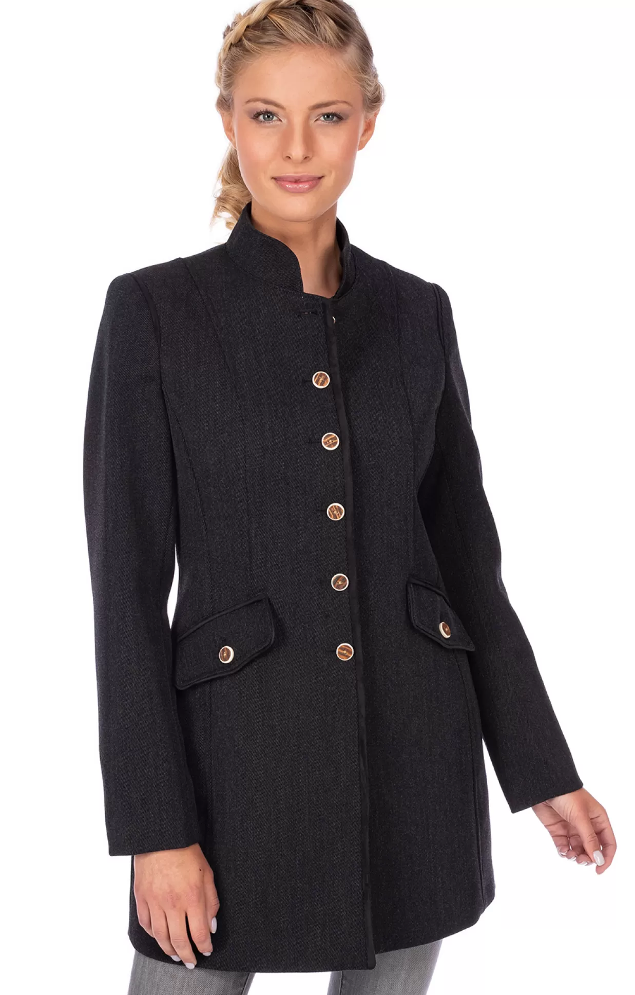 OS-Trachten Longjacket Reutlingen Schwarz*Damen Oberteile