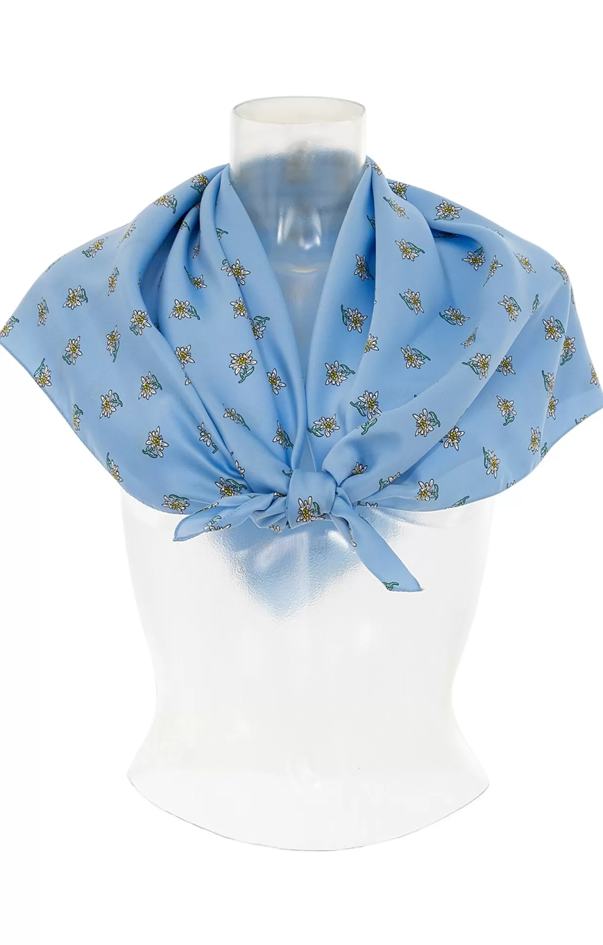 Purset Georgettetuch Edelweiss 1011-91 Light Blue*Accessoires Trachtentücher