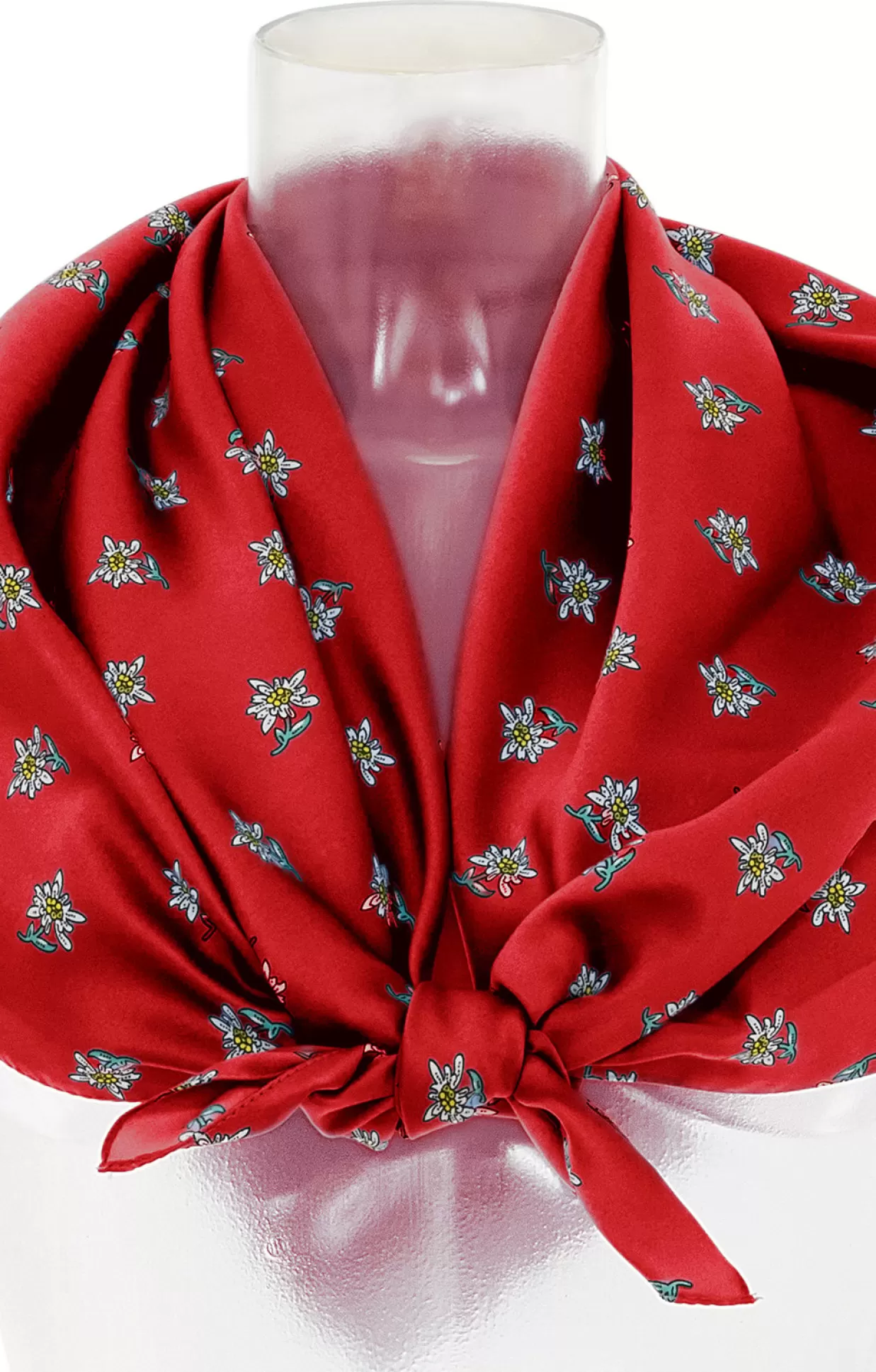 Purset Georgettetuch Edelweiss 1011-91 Red*Accessoires Trachtentücher