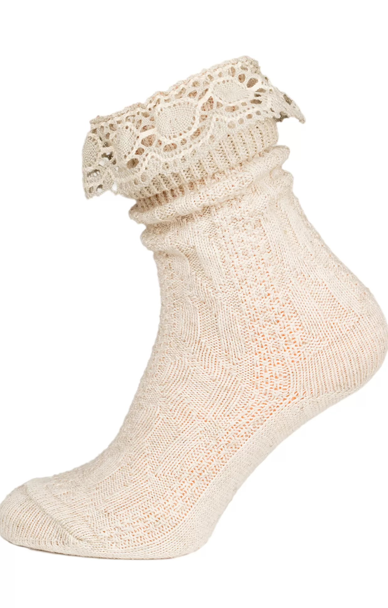 Schuhmacher Socke Cs530 Mit Spitze Natur*Schuhe Damen