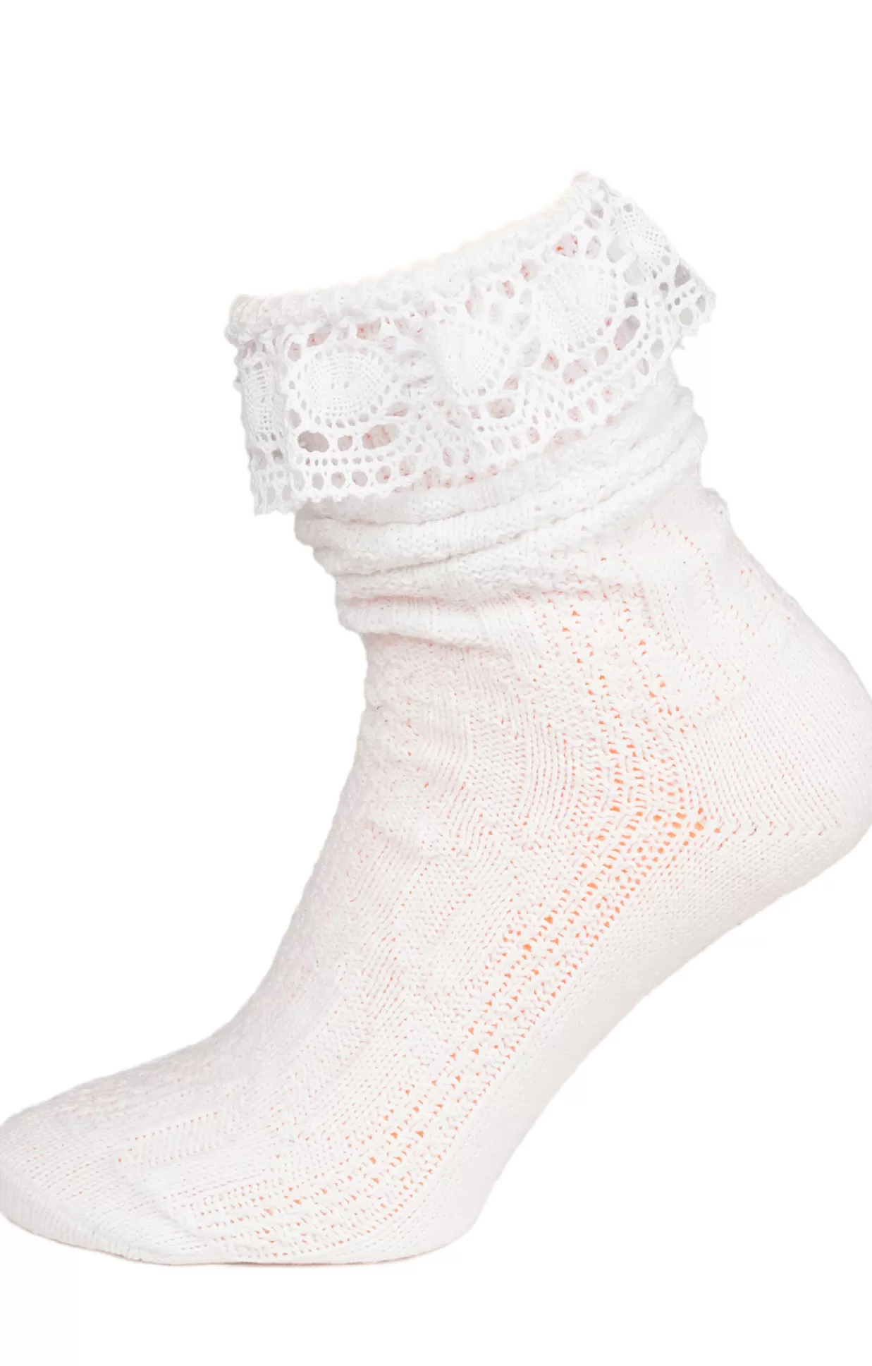 Schuhmacher Socke Cs530 Mit Spitze Weiss*Schuhe Damen