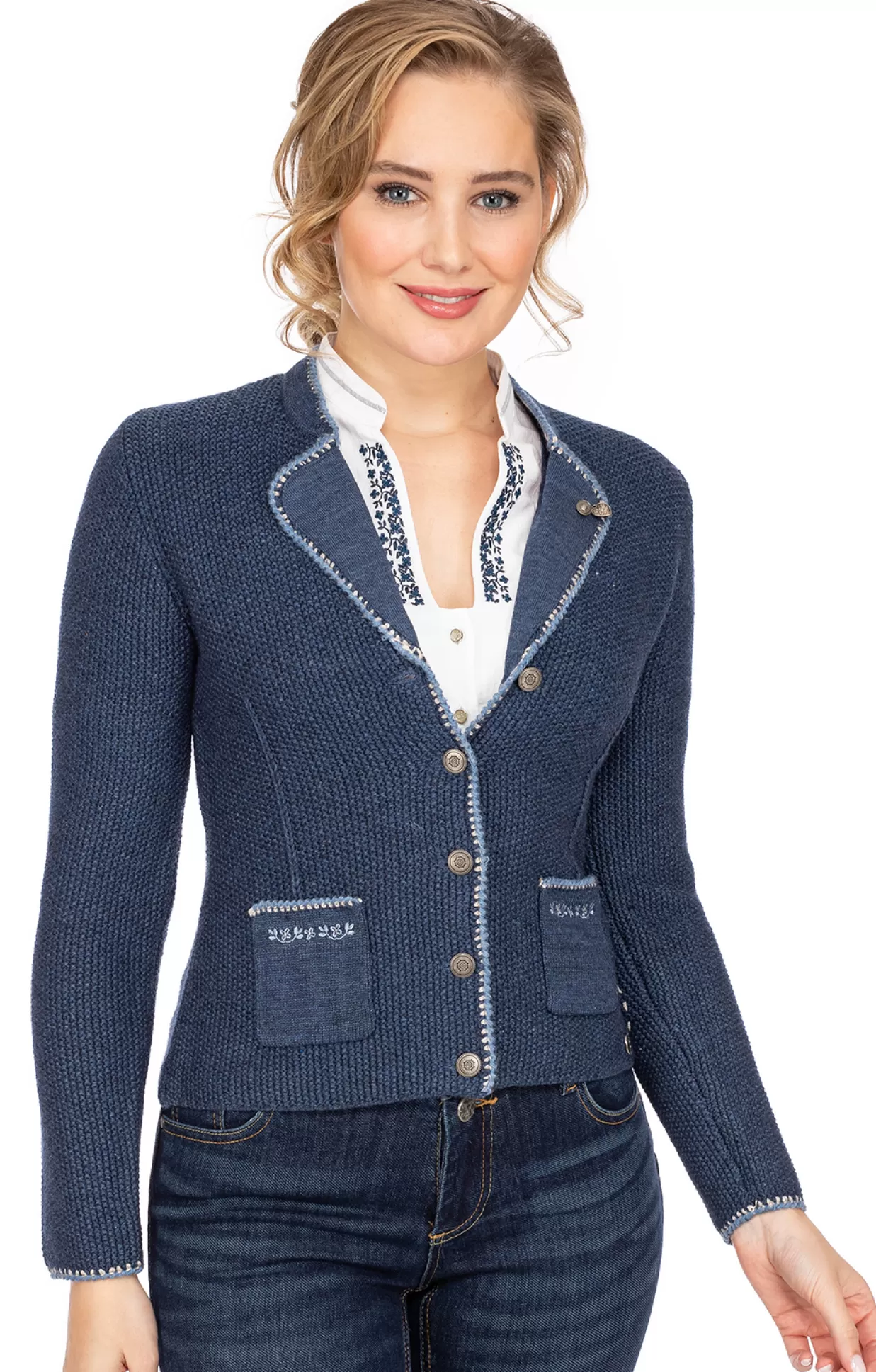 Spieth & Wensky Spieth & Wensky Strickjacke Aileen Jeansblau*Damen Oberteile