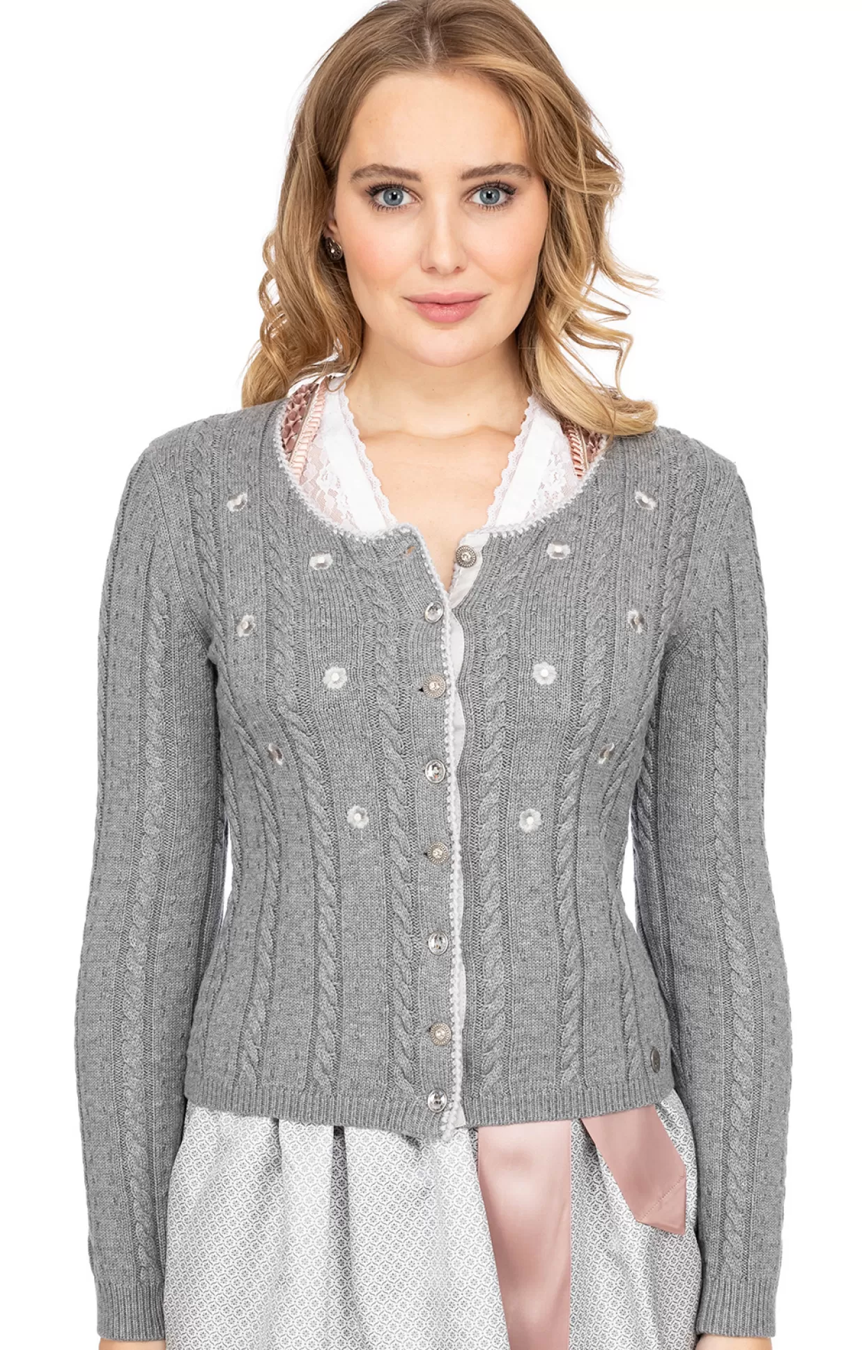 Spieth & Wensky Spieth & Wensky Strickjacke Anne Mittelgrau*Damen Oberteile