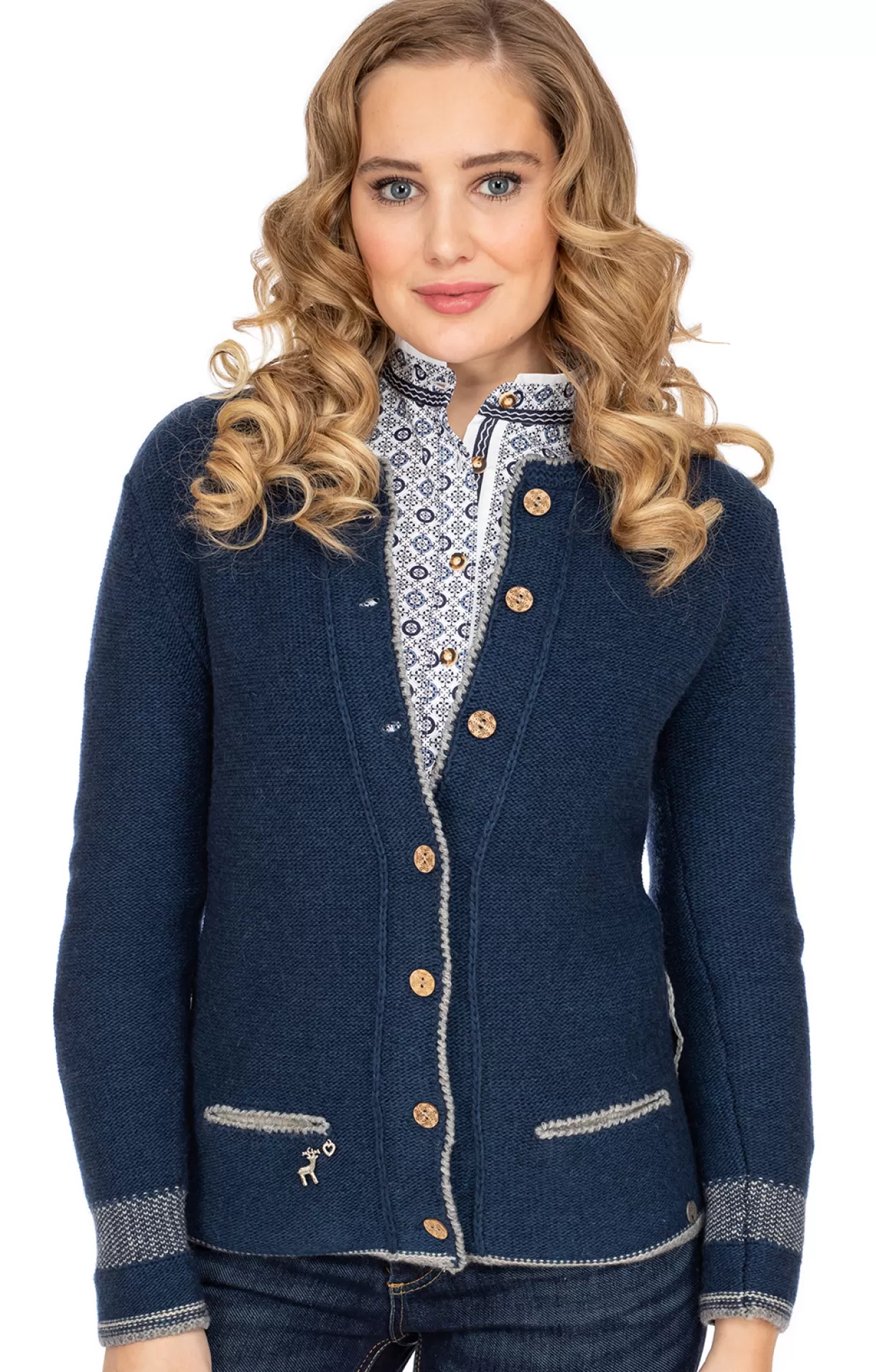 Spieth & Wensky Spieth & Wensky Strickjacke Aura Dunkelblau*Damen Oberteile