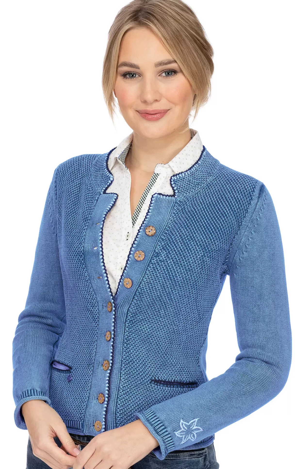 Spieth & Wensky Spieth & Wensky Strickjacke Tarana Jeansblau*Damen Oberteile