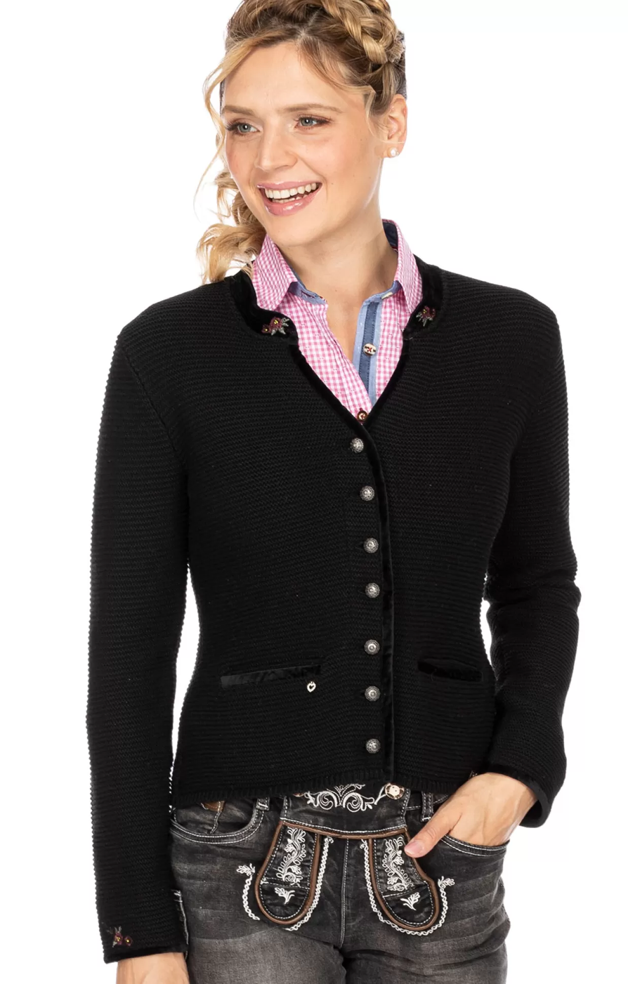 Spieth & Wensky Spieth & Wensky Trachten Strickjacke Malta Schwarz*Damen Oberteile